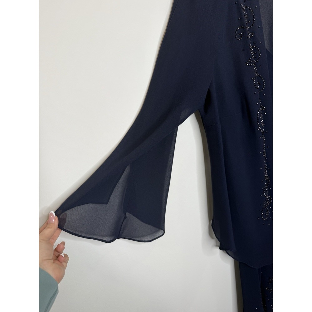 R&M Richards Navy Maxi Dress with Embellishments - Picture 9 of 12